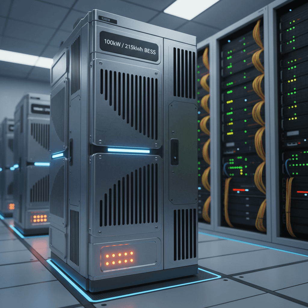 Intelligent energy storage cabinet in a Canadian data center installation