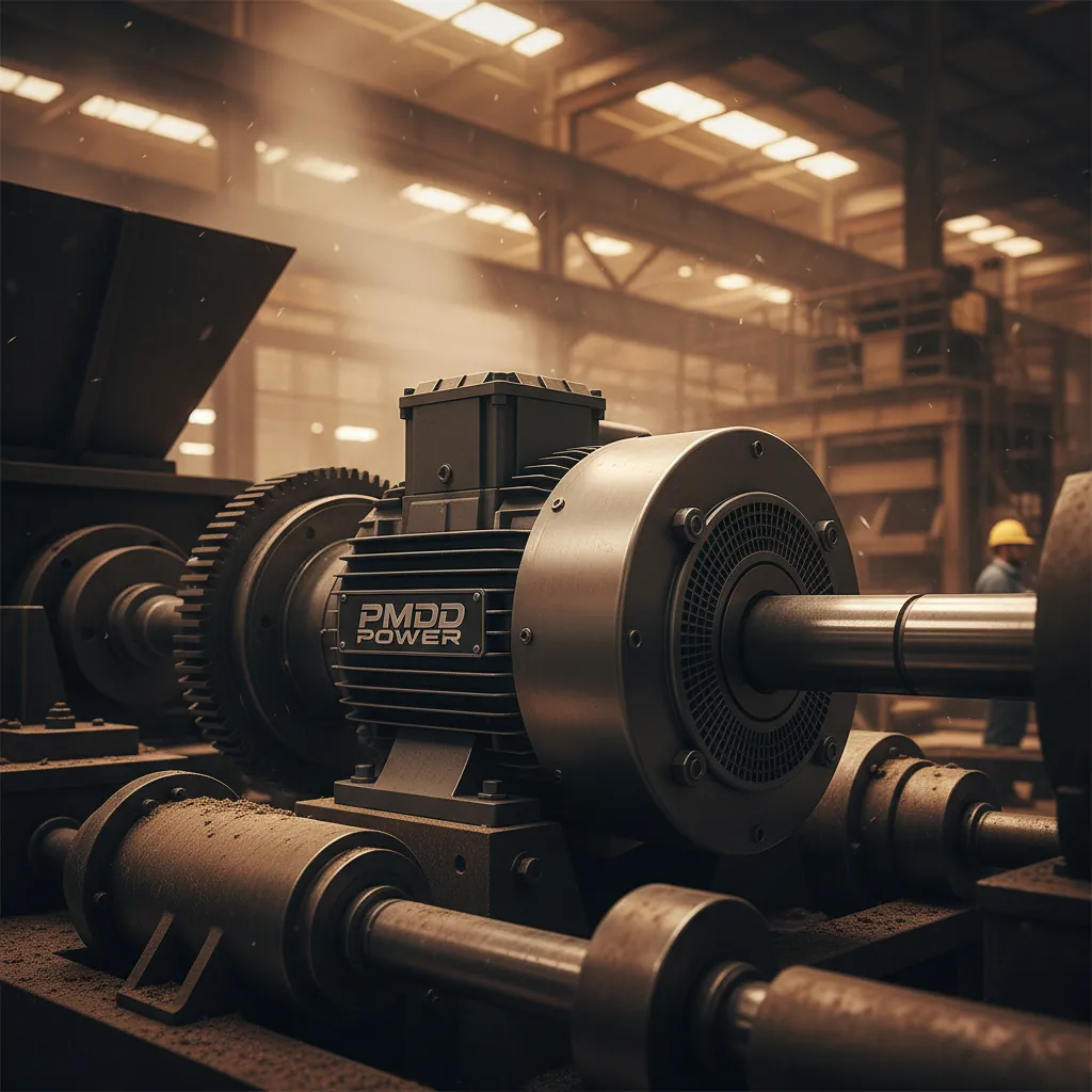 Direct drive motor integrated in pulp processing equipment