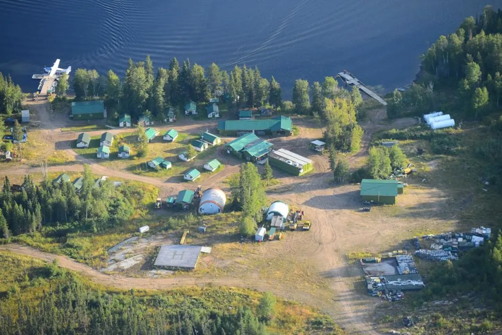 Remote lakeside camp with floatplane and helipad access