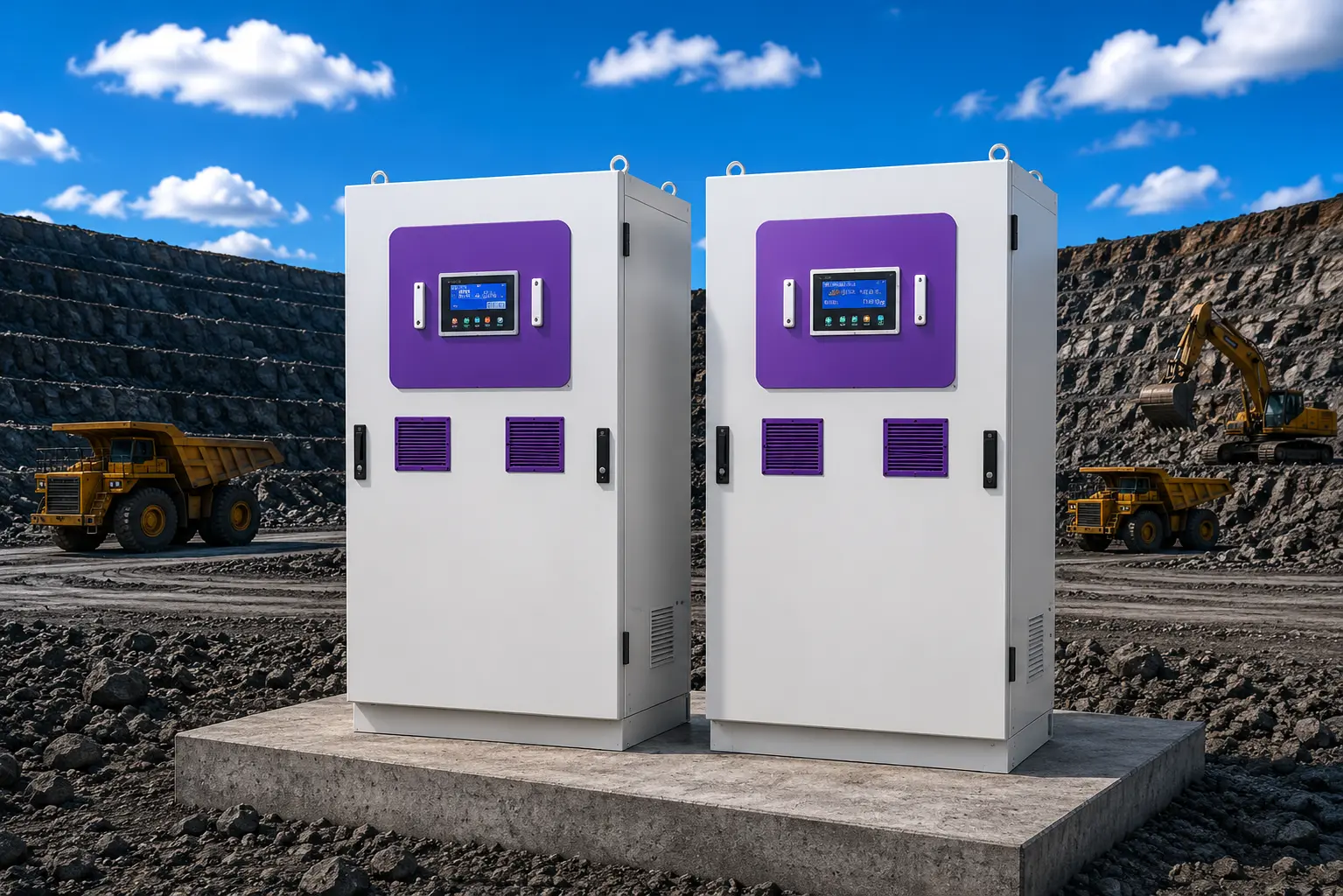 Motor control cabinets with operator HMI panels