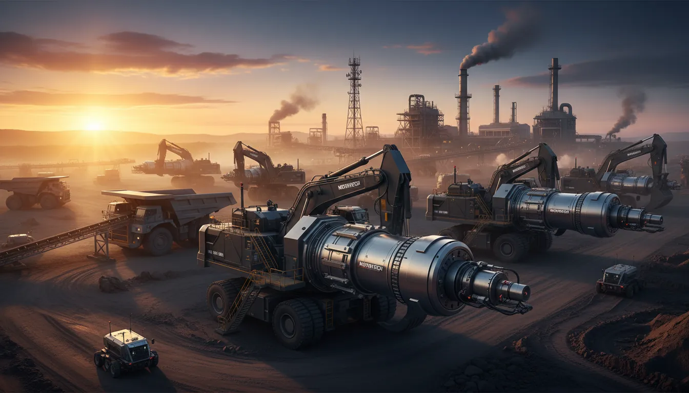 Remote exploration site with camp and equipment staging