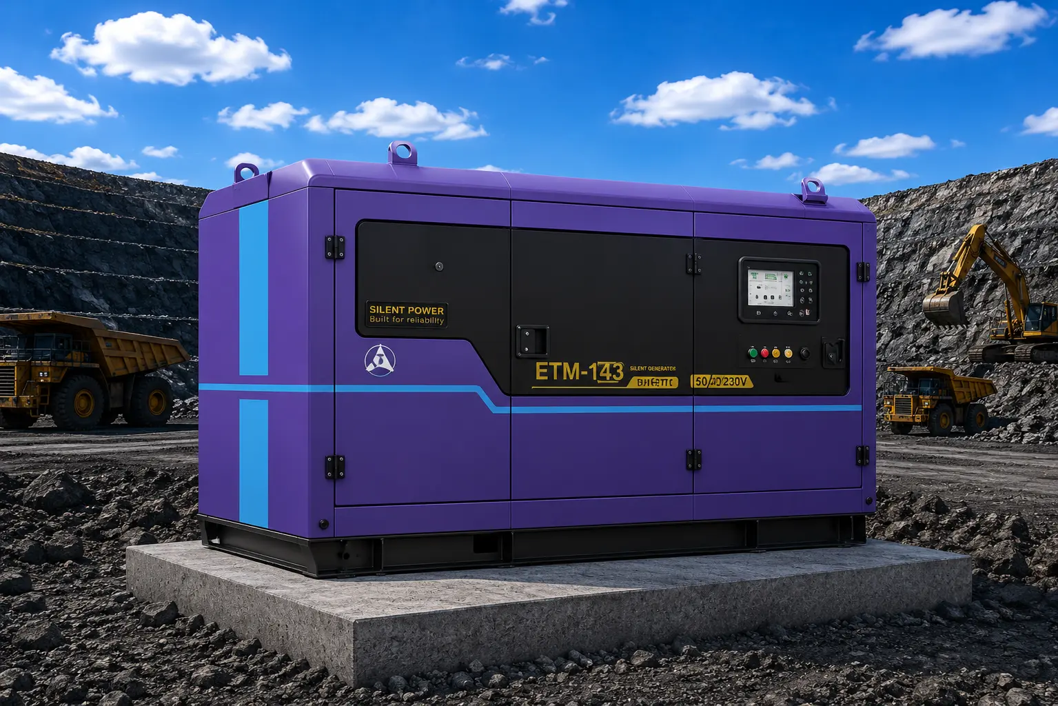 Enclosed generator set for industrial and remote site power