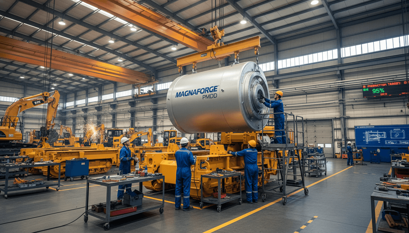 Advanced PMDD motor system in industrial facility