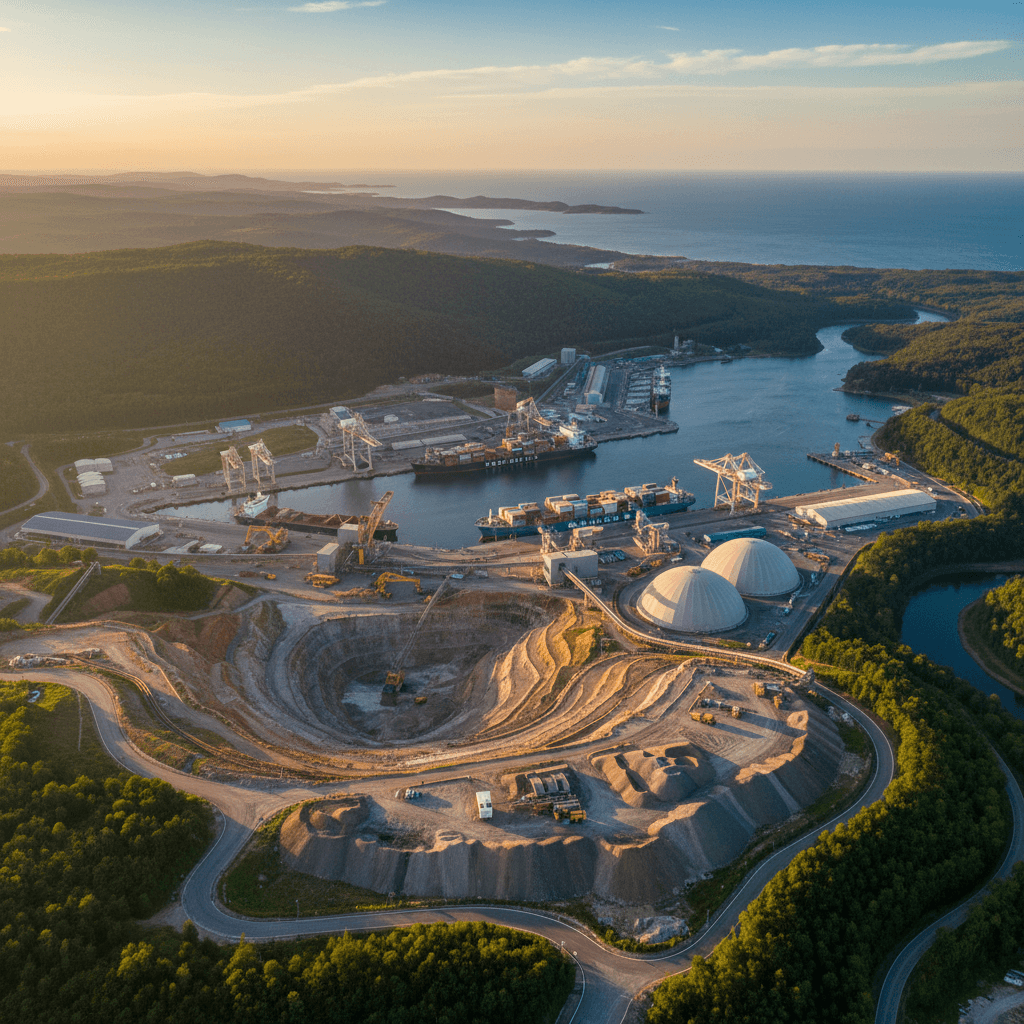 Industrial facility with low-carbon infrastructure