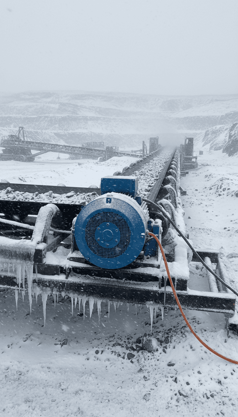 Mining operation with PMDD drum motor in arctic cold