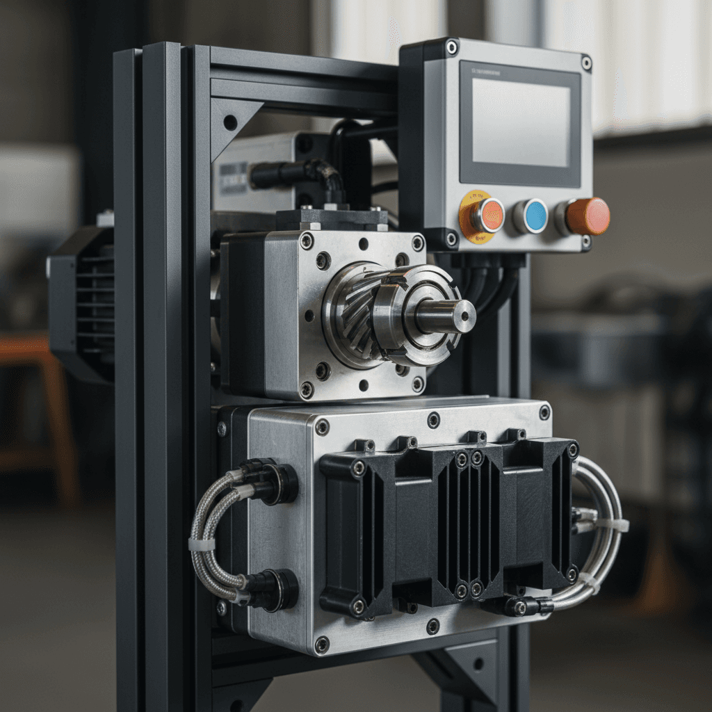 Integrated motor and energy system components assembly