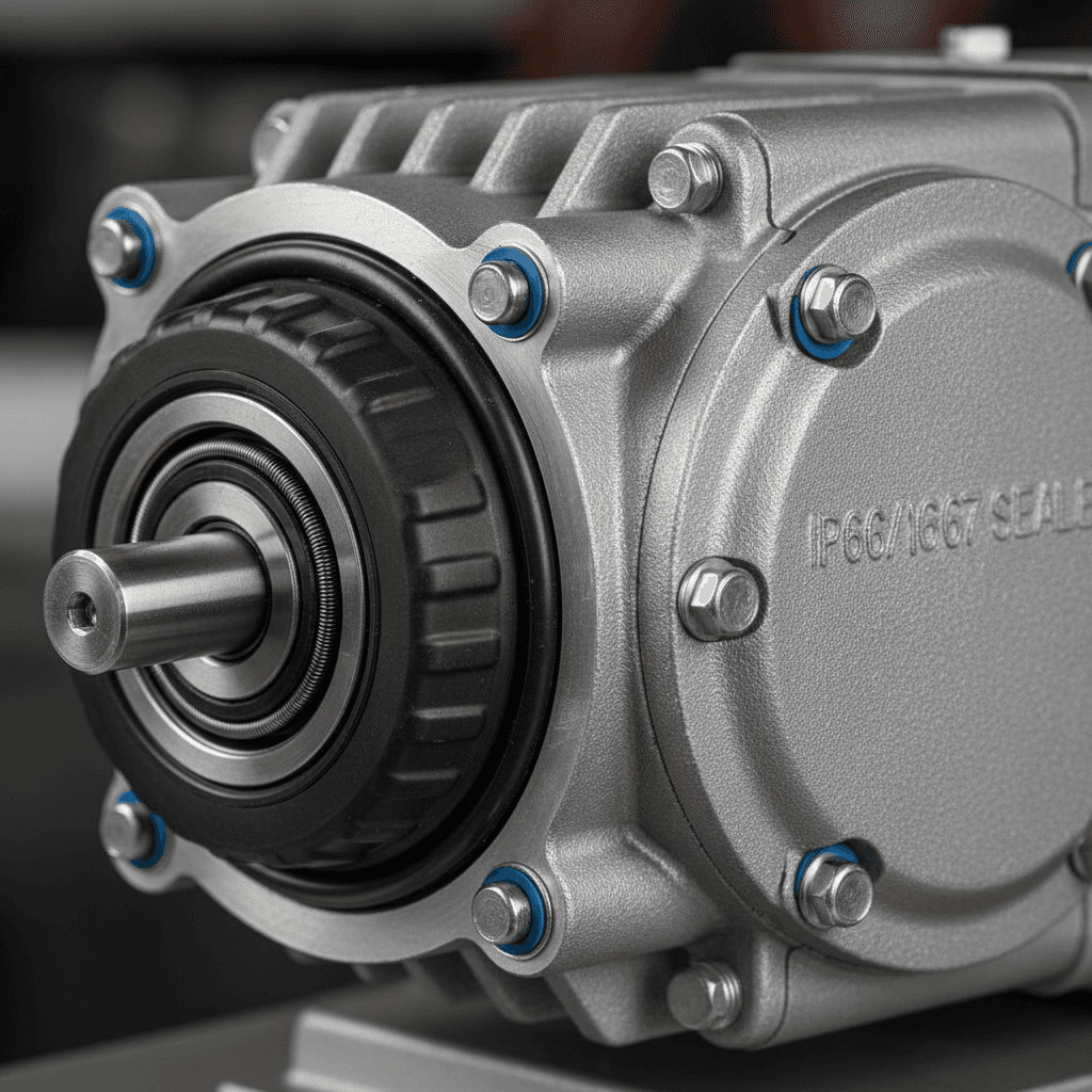 IP66/IP67 Sealed Motor Enclosure with Protective Features