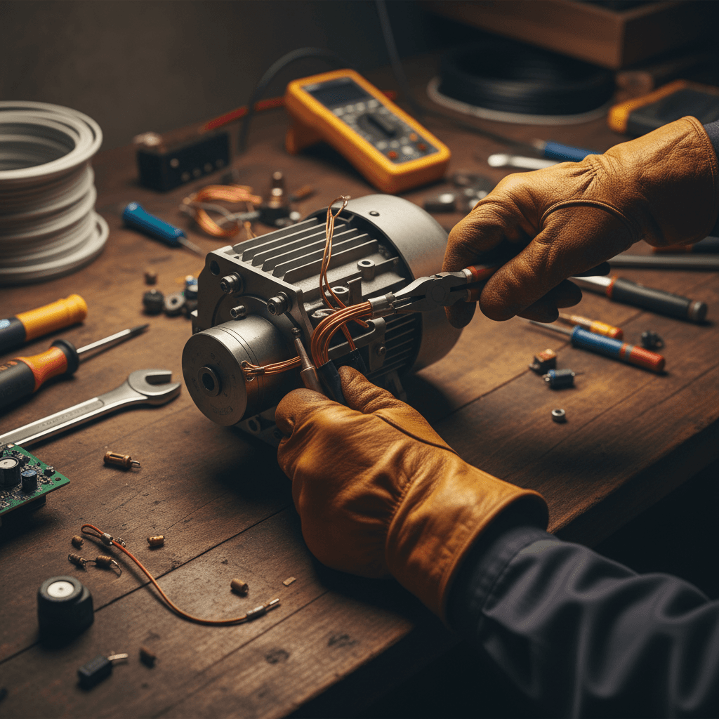 Technician performing PMDD system maintenance