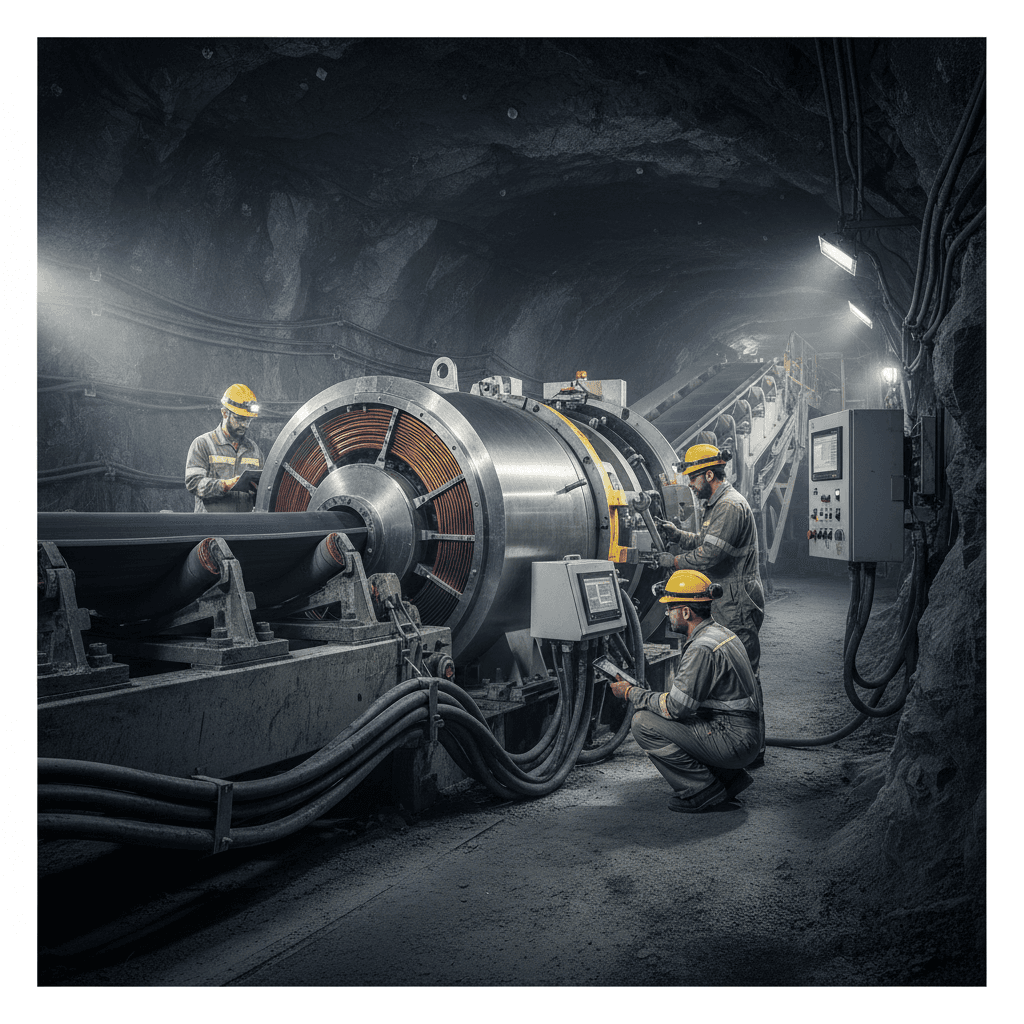 PMDD motor installation in mining operation