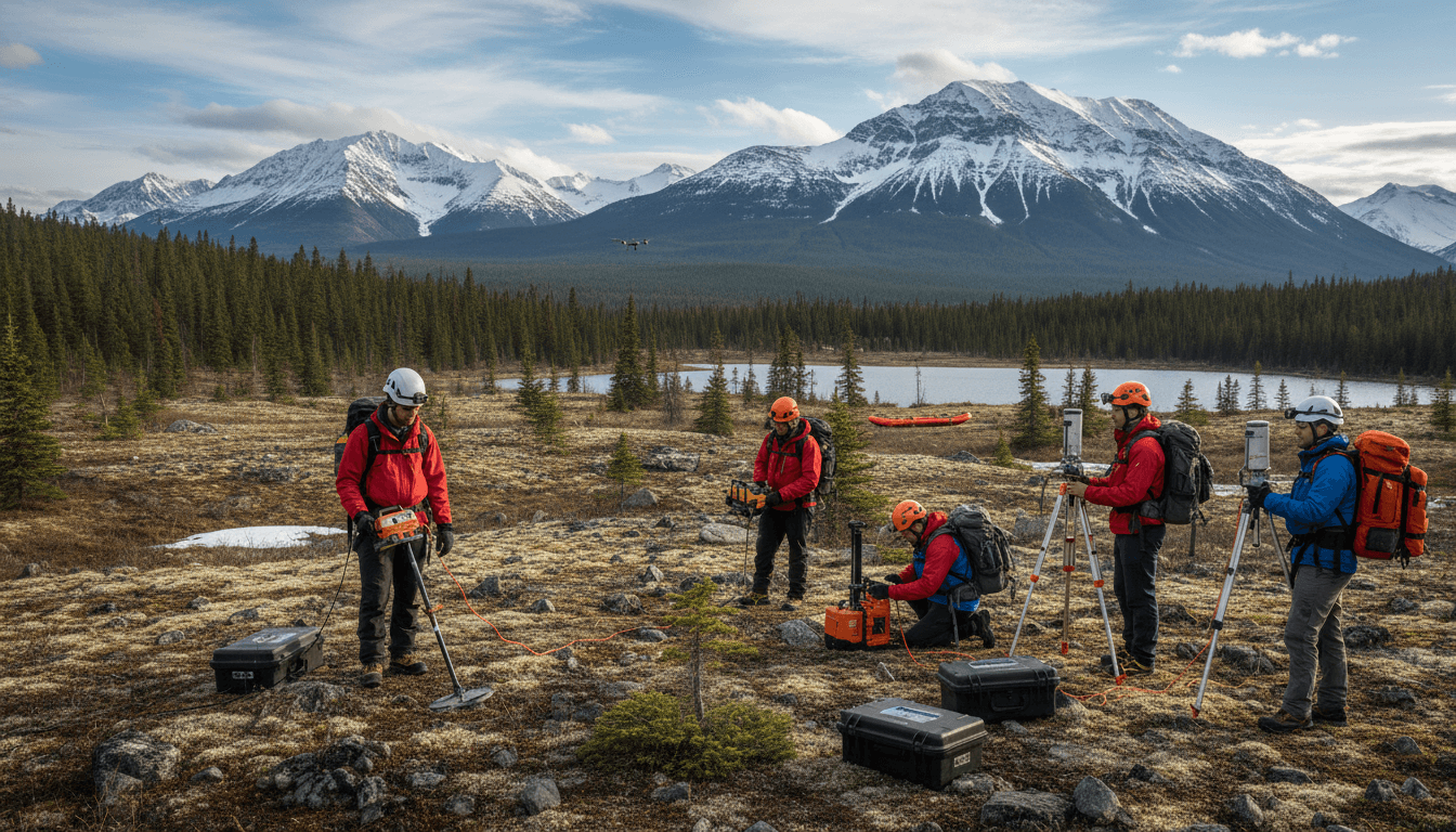 MotiraTech field team performing exploration work in remote Canadian mining environment