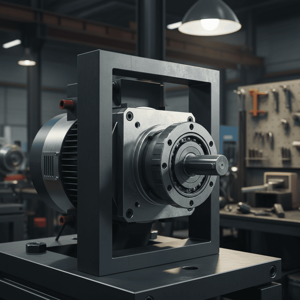 PMDD motor system mounted in industrial frame