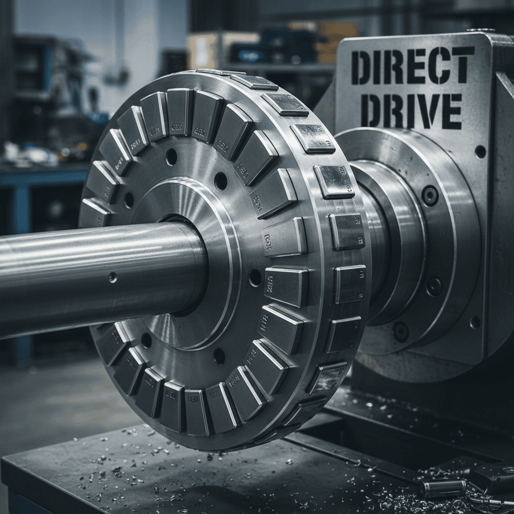 PMDD motor rotor with permanent magnets