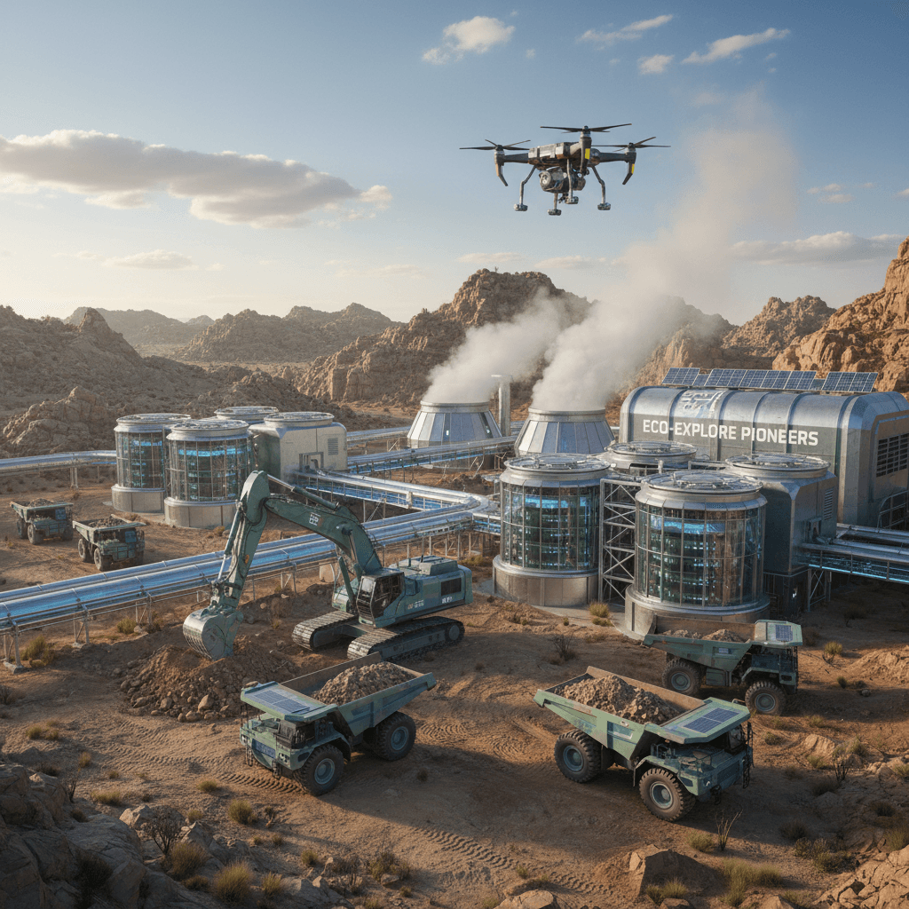 Low-carbon exploration logistics infrastructure