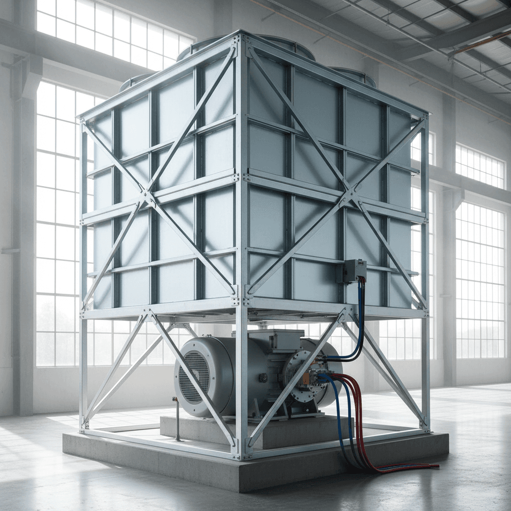 PMDD motor driving industrial cooling tower system