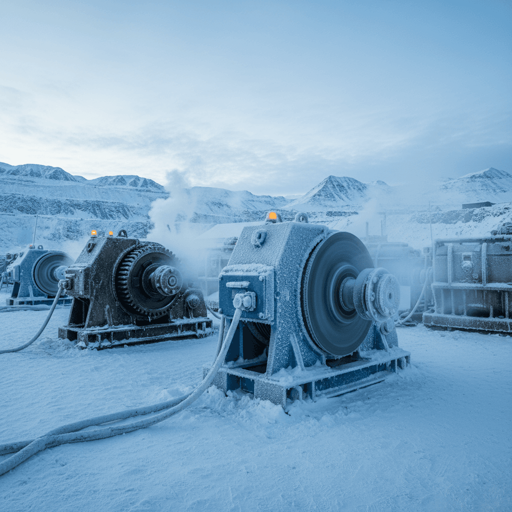 PMDD motor operating reliably in heavy snow and extreme cold conditions